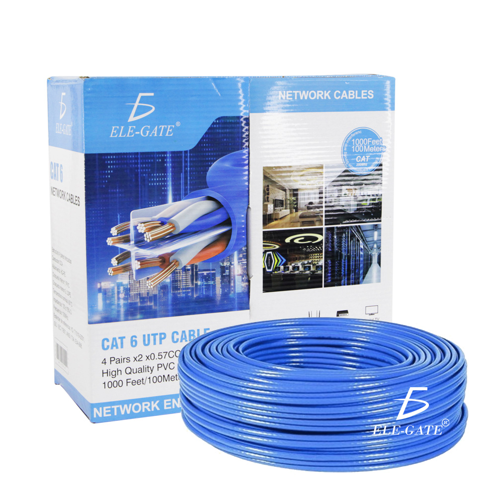 100 Metros Cable Red Cat 6 Utp Rj45 Cat6 Azul Cober