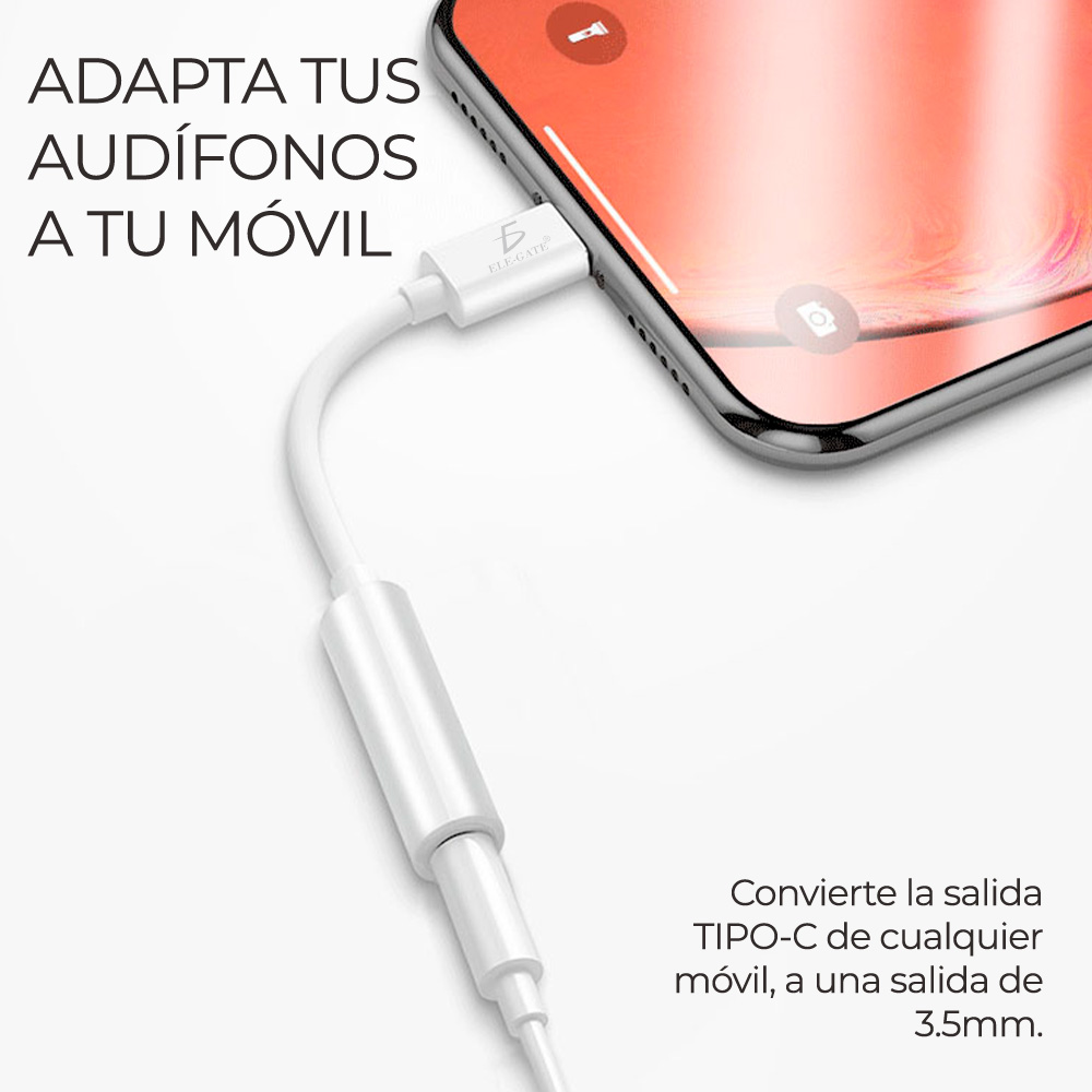 Adaptador De Auriculares TYPE-C Tipo C A 3.5 Mm
