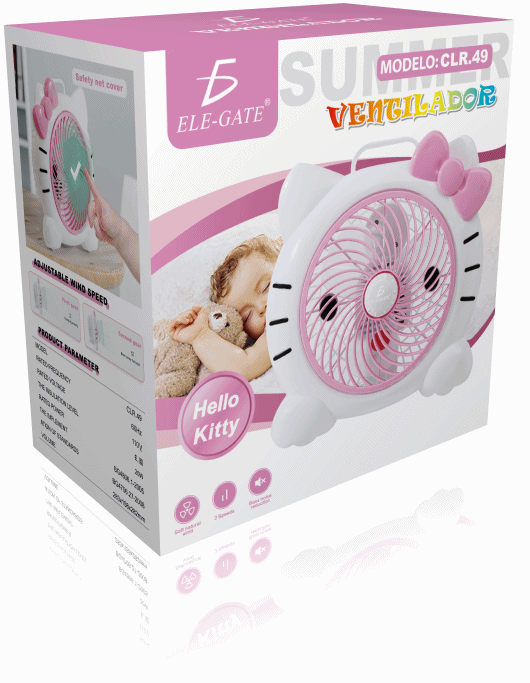 Ventilador de Escritorio con forma de Hello Kitty - Image 4