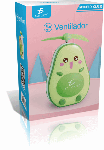 Mini Ventilador Con Lámpara y Espejo Recargable En Forma de Aguacatito - Image 5