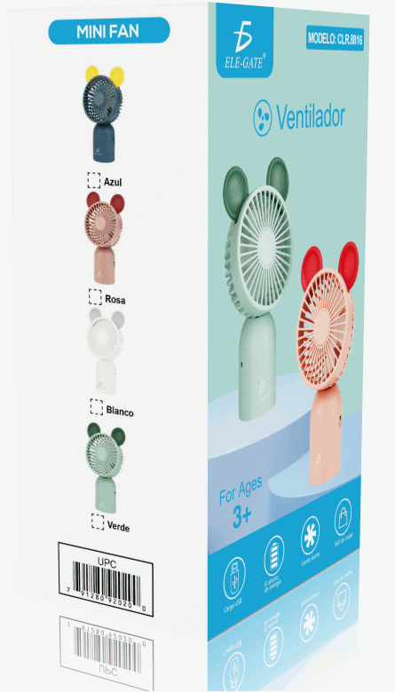 Mini Ventilador Mickey De Escritorio Recargable - Image 6