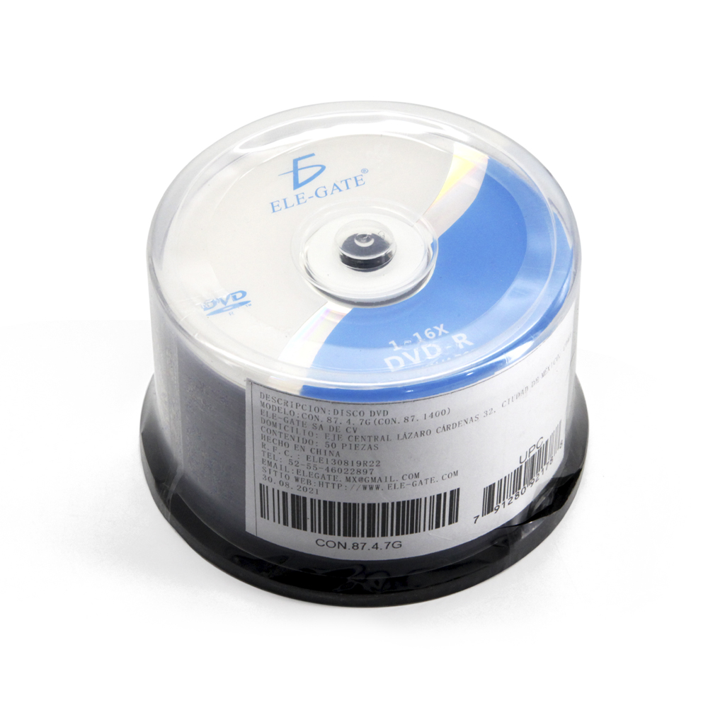 DVD-R ELE-GATE 16x 4.7gb Matrix Con 50 Discos - Image 2