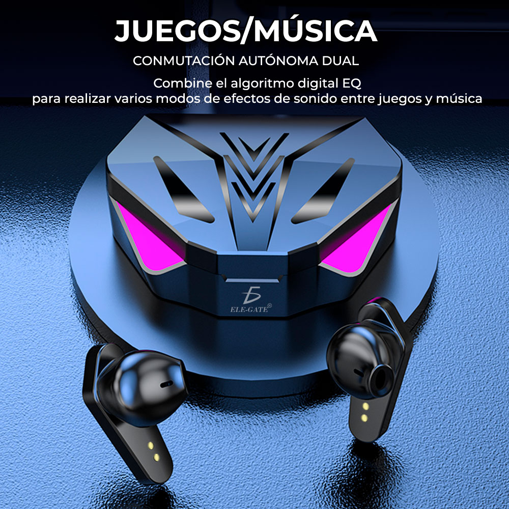 Auriculares X15 Gamer Inalámbricos Bluetooth 5.1 Con LED