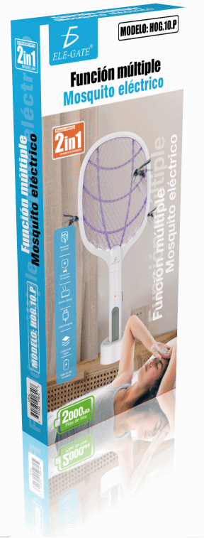 Raqueta Mata Mosquitos Lámpara Led Recargable Electrica - Image 6