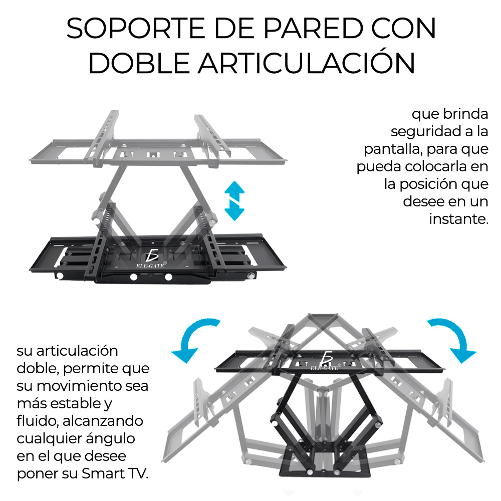 Soporte para TV/Monitor de 30" a 70" negro de pared