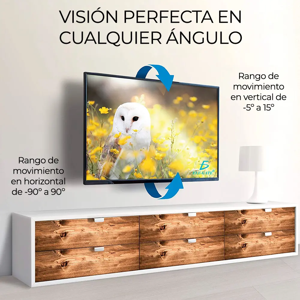 Soporte para TV/Monitor de 30" a 70" negro de pared 