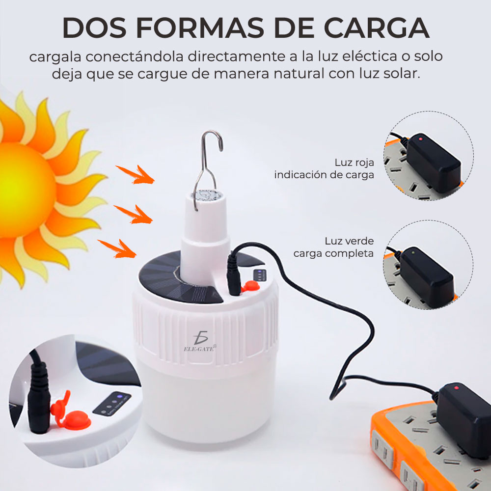 Lámpara Emergencia Portátil Recargable LED Y Usb 75w
