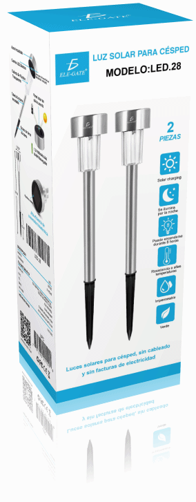 Lámpara LED Solar Césped Luces Decoración Del Jardín - Image 6