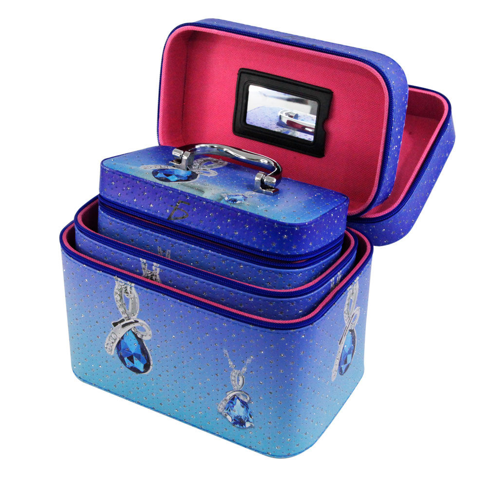 Cosmetiquera Neceser Estampado Kit De 3 Pzas Viaje Estuche MAQ.09.3