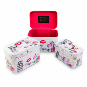 Cosmetiquera Neceser Estampado Kit De 3 Pzas Viaje Estuche MAQ.09.4