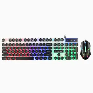 Kit Teclado Mouse Gamer Luz Led Rgb Iluminado