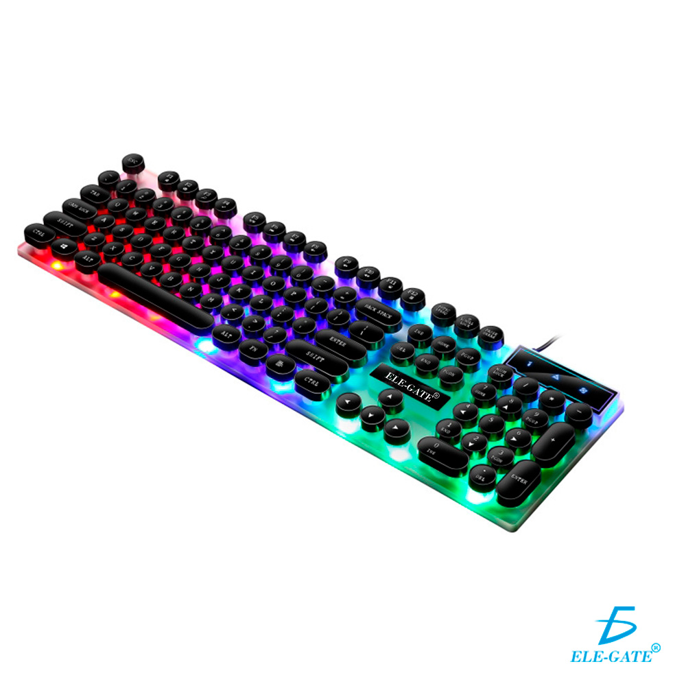 Kit Teclado Mouse Gamer Luz Rgb Iluminado Led Usb Alambrico