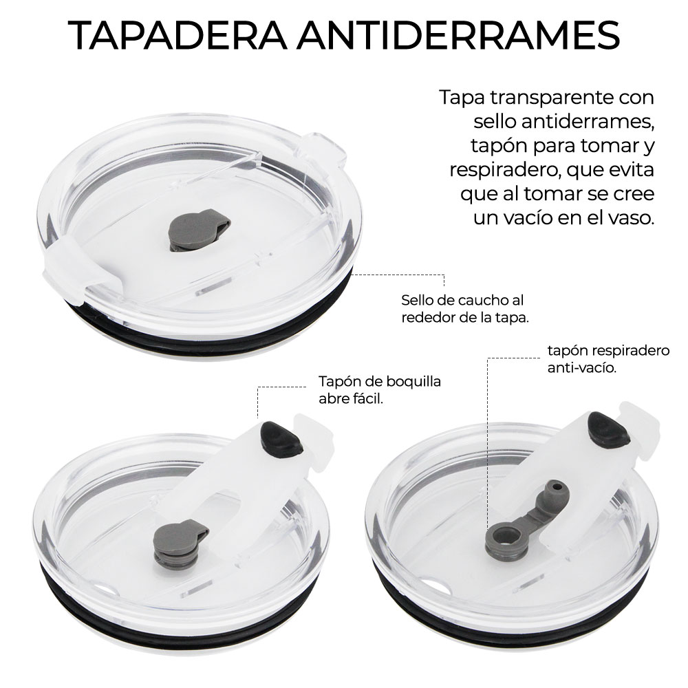 Taza Termo Acero Inoxidable Con Tapa Recipientes Térmicos