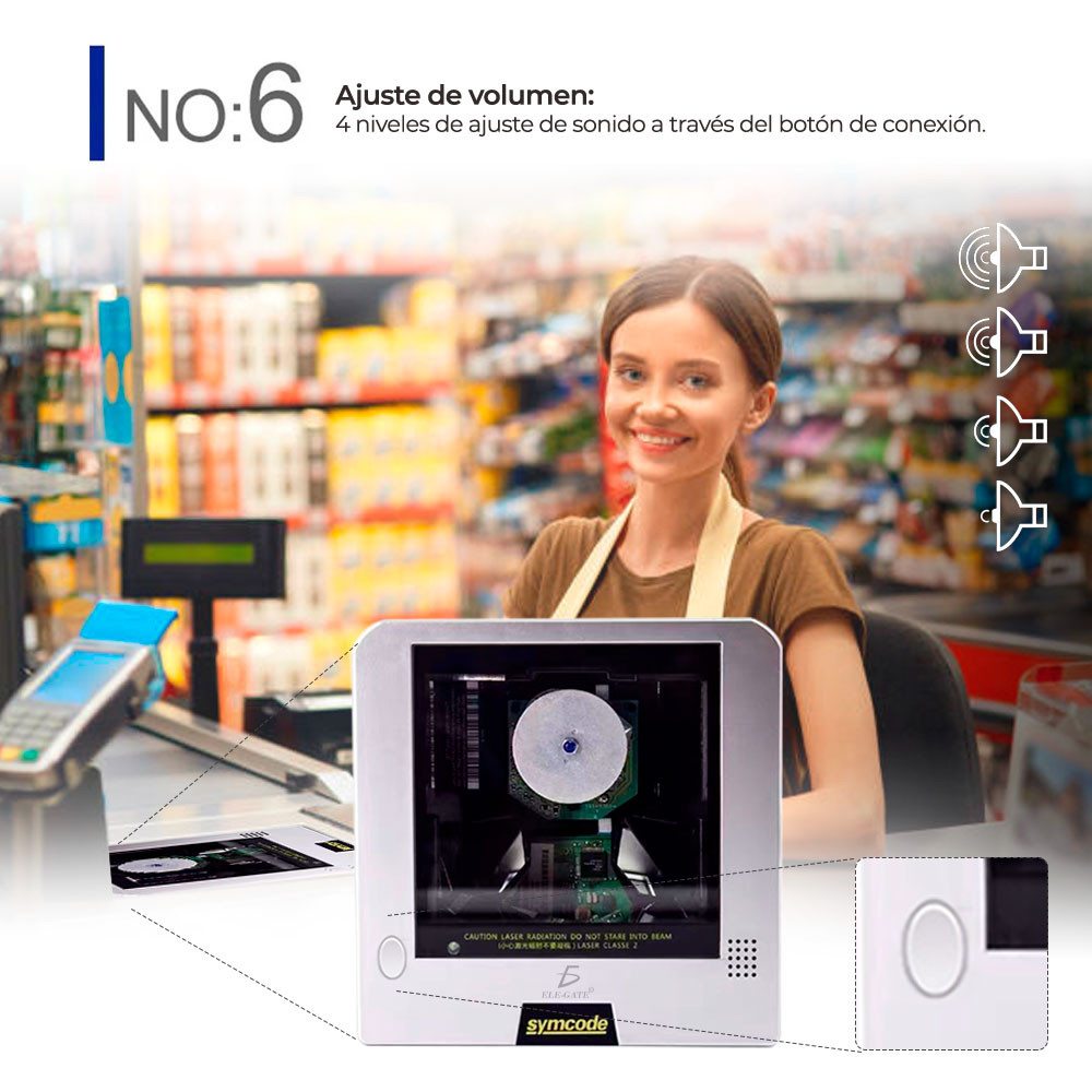 Lector De Código De Barras QR Omnidireccional Usb