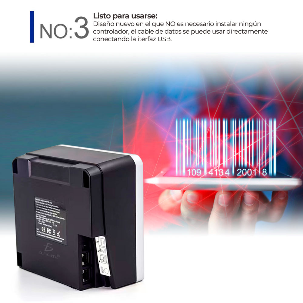 Lector De Código De Barras QR Omnidireccional Usb