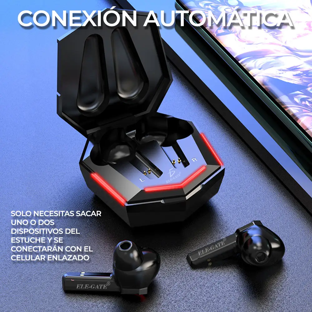 Auriculares Gamer Inalámbricos Bluetooth 5.1 Con Base Profund