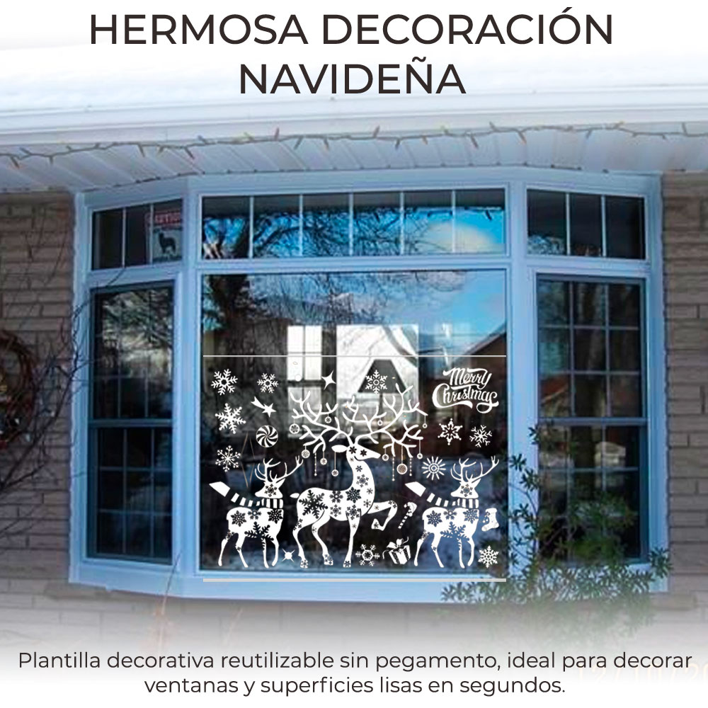 Calcomanías D Navidad La Ventana D Navidad Etiqueta