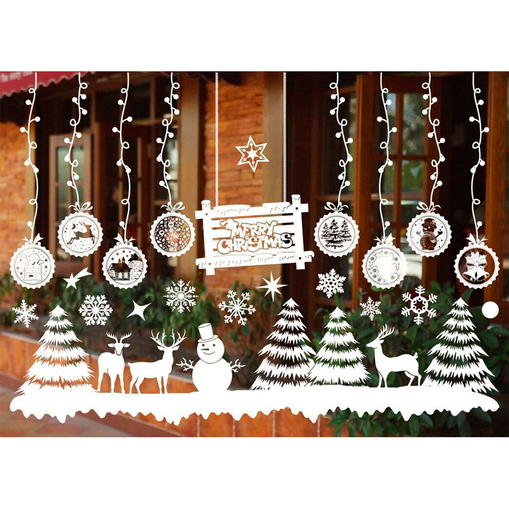 Calcomanías D Navidad La Ventana D Navidad Etiqueta