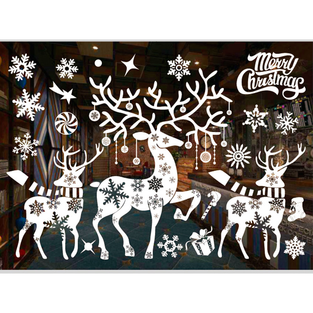 Calcomanías D Navidad La Ventana D Navidad Etiqueta