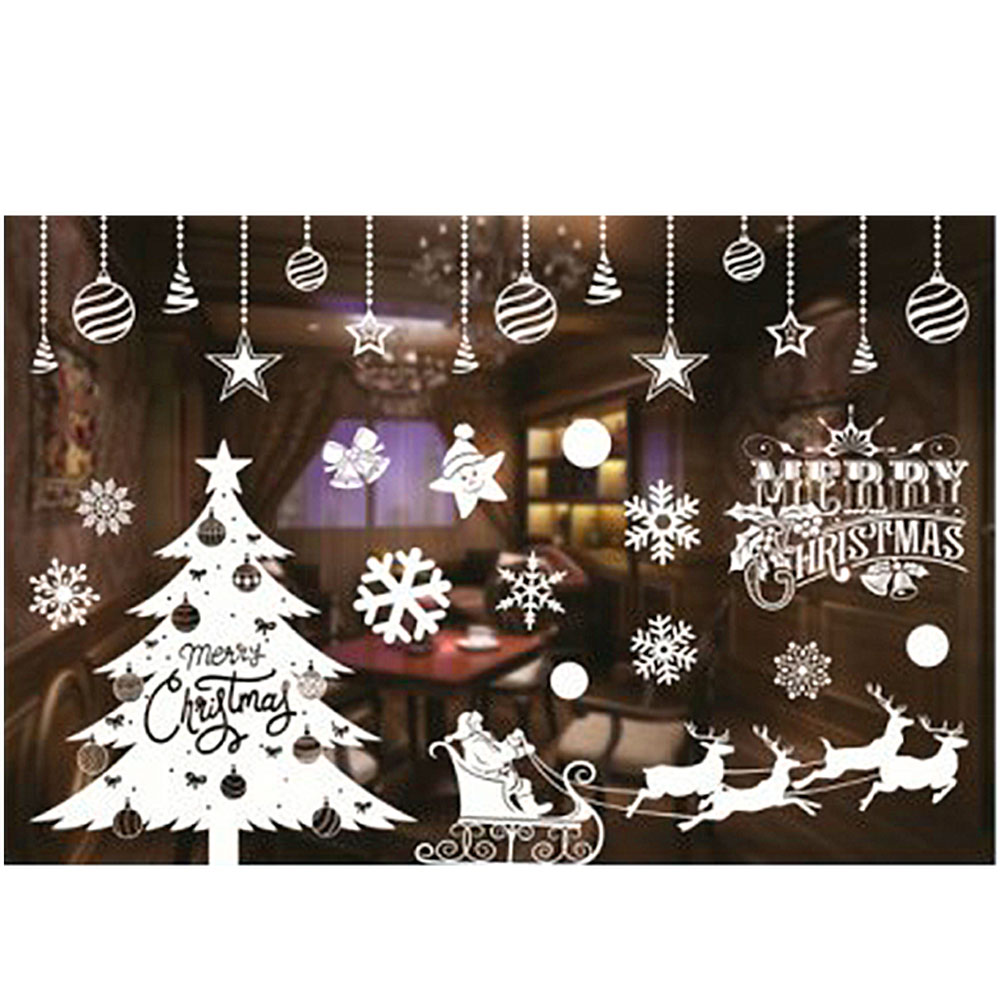 Calcomanías D Navidad La Ventana D Navidad Etiqueta