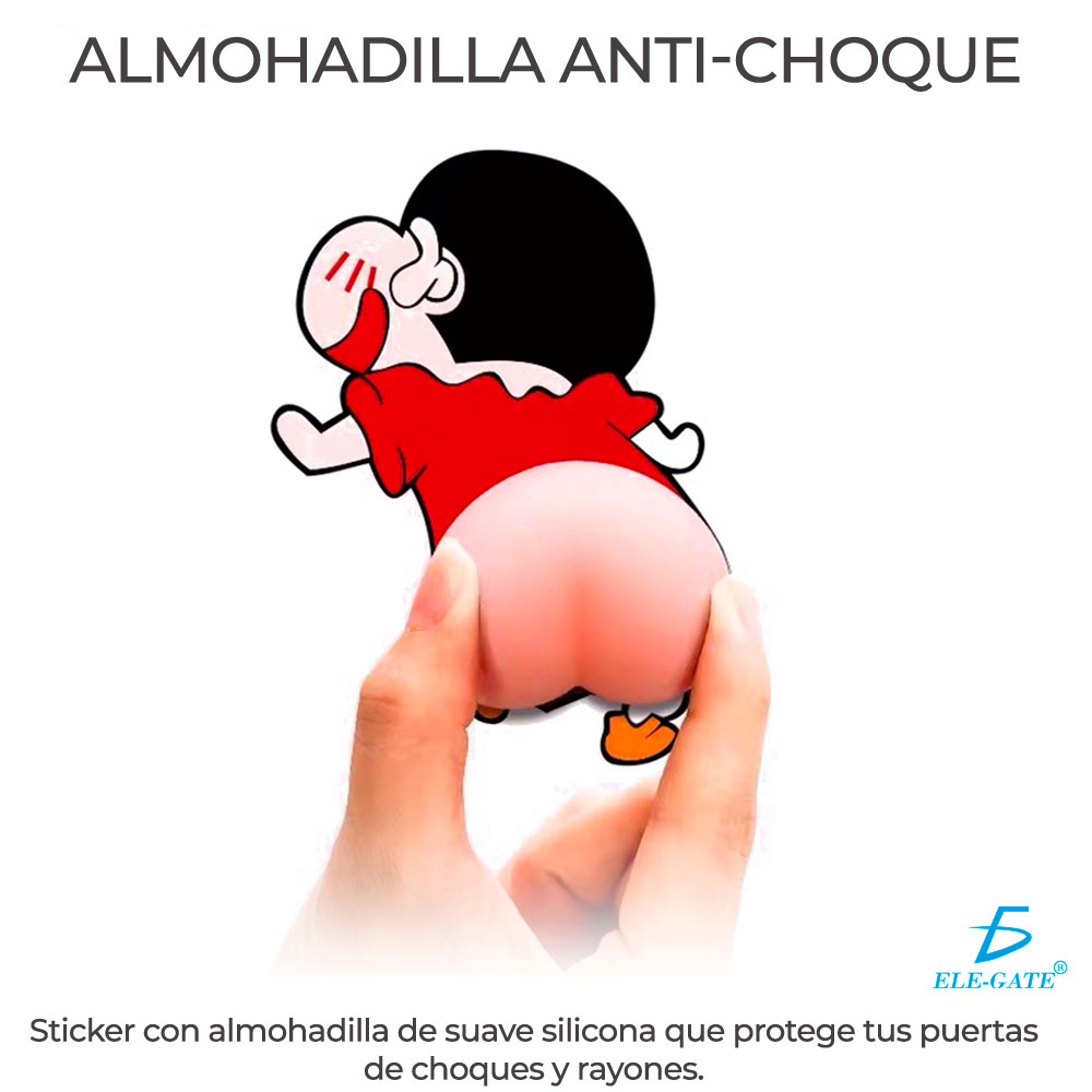 Etiqueta Engomada Anticolisión De Dibujos Animados De Silico Creyón Shin-Chan