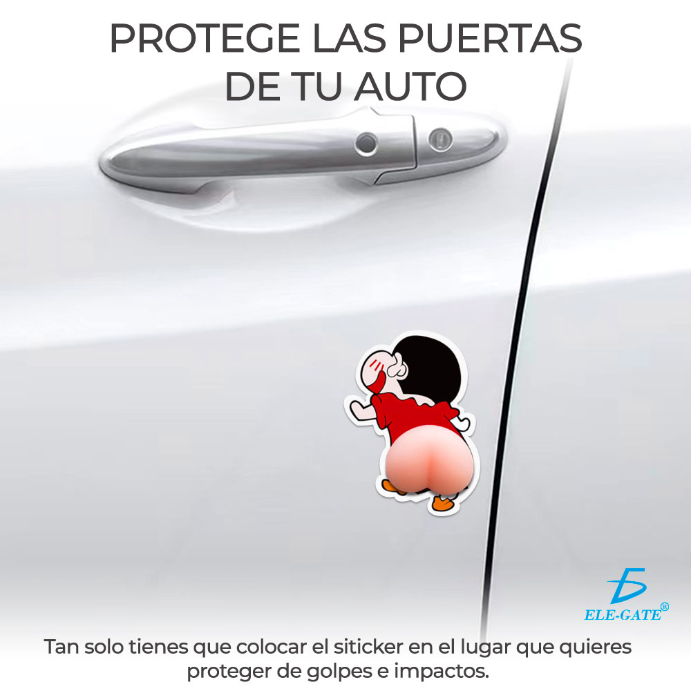 Etiqueta Engomada Anticolisión De Dibujos Animados De Silico Creyón Shin-Chan