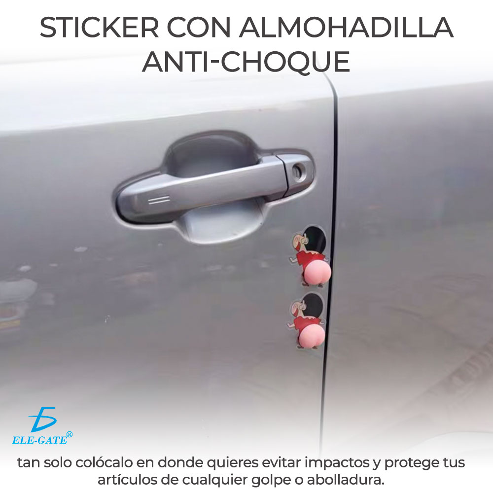 Etiqueta Engomada Anticolisión De Dibujos Animados De Silico Creyón Shin-Chan