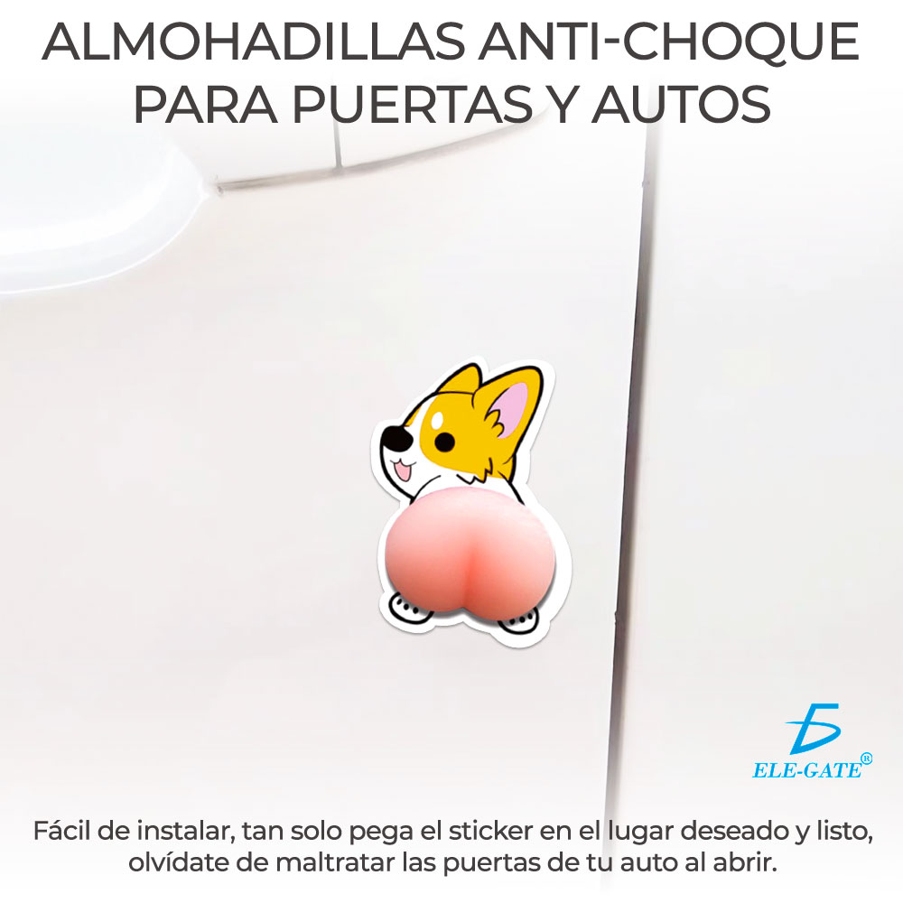 Etiqueta Engomada Anticolisión De Dibujos Animados De Silico