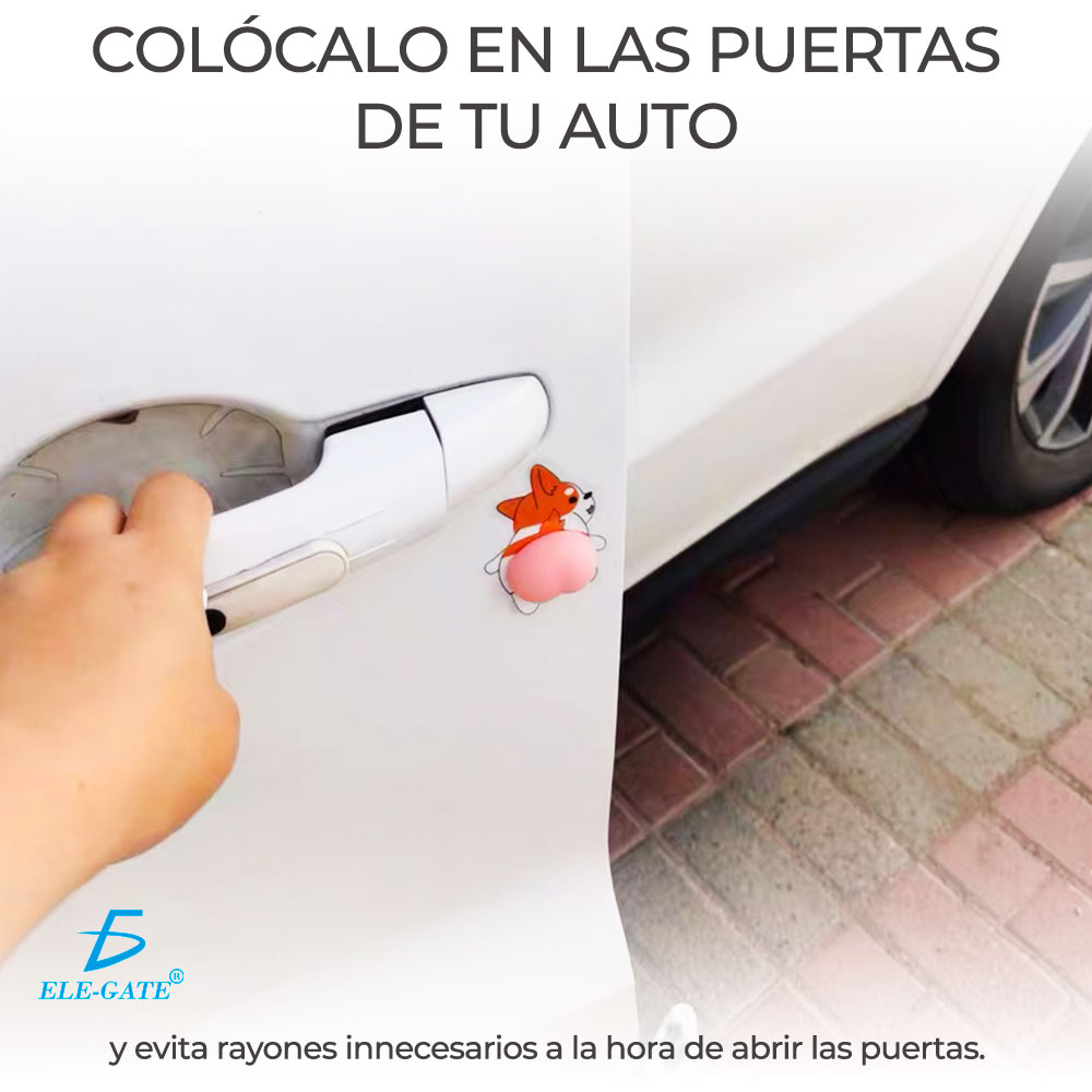 Etiqueta Engomada Anticolisión De Dibujos Animados De Silico