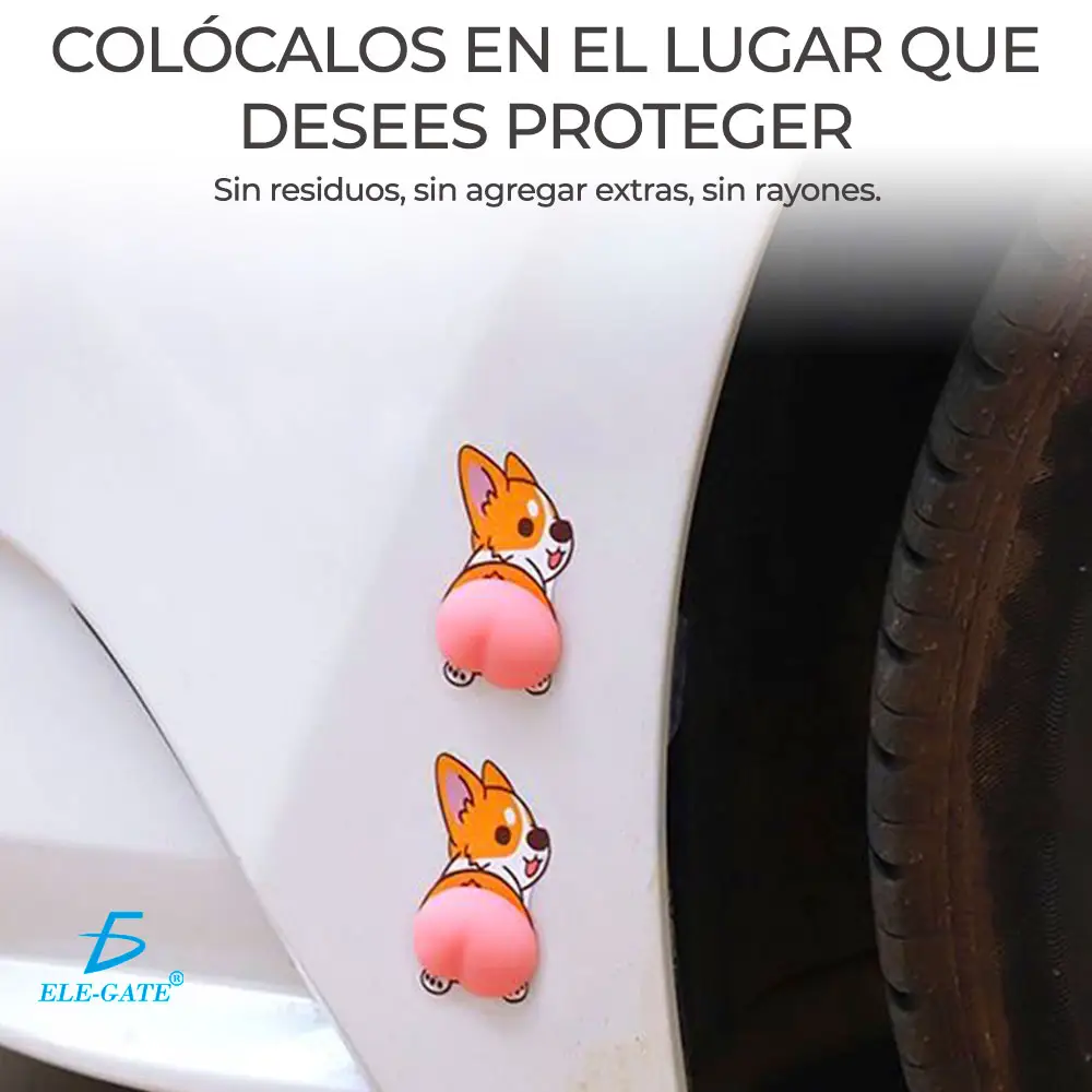 Etiqueta Engomada Anticolisión De Dibujos Animados De Silico