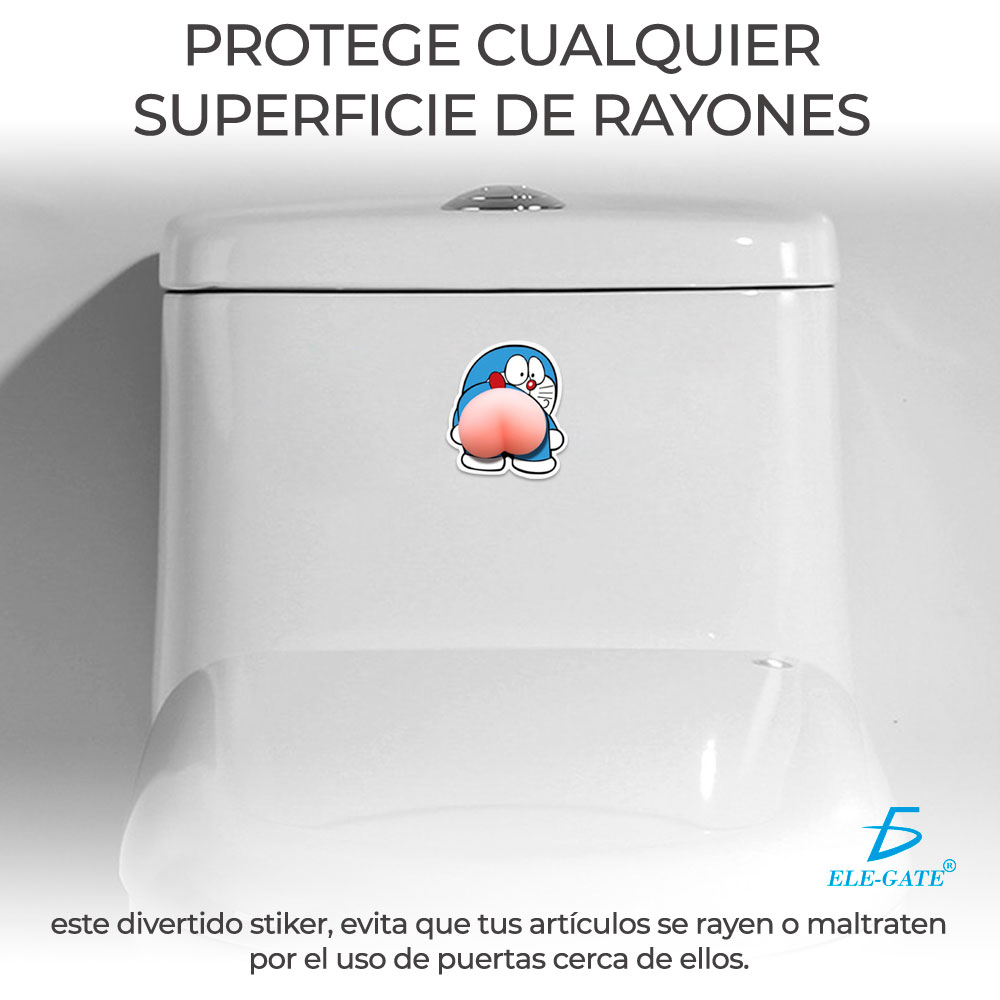 Etiqueta Engomada Anticolisión De Dibujos Animados De Silico Doraemon