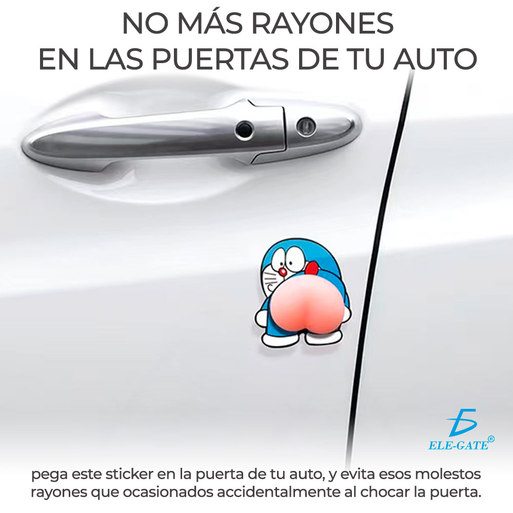 Etiqueta Engomada Anticolisión De Dibujos Animados De Silico Doraemon