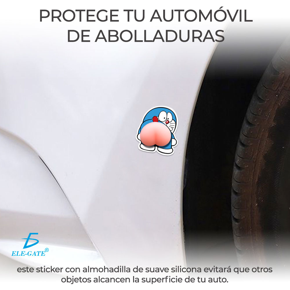 Etiqueta Engomada Anticolisión De Dibujos Animados De Silico Doraemon