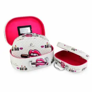 Cosmetiquera Neceser Estampado Kit De 3 Pzas Viaje Estuche MAQ.09.7