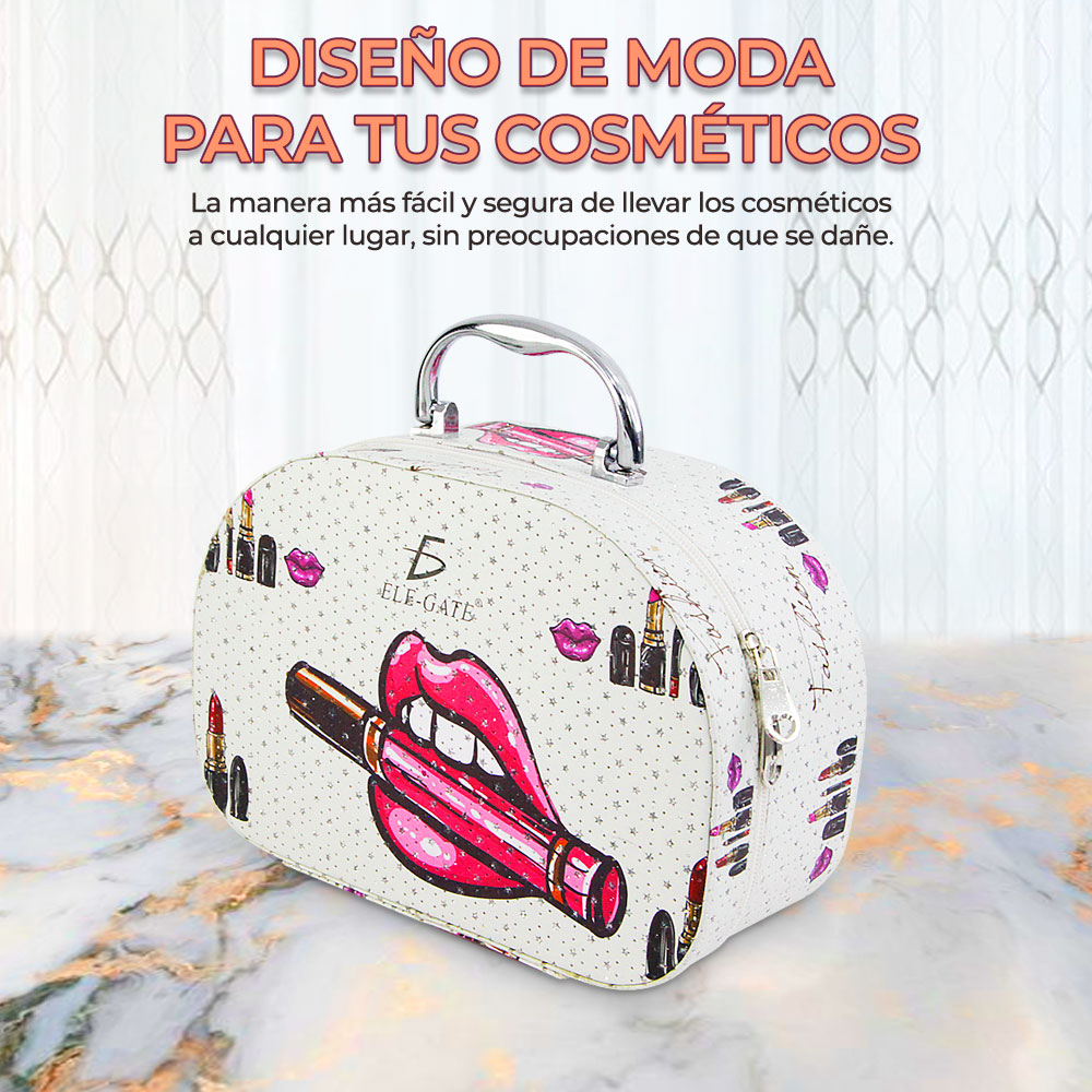 Cosmetiquera Neceser Estampado Kit De 3 Pzas Viaje Estuche MAQ.09.7