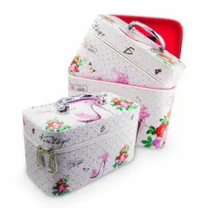 Cosmetiquera Neceser Estampado Kit De 3 Pzas Viaje Estuche MAQ.09.2