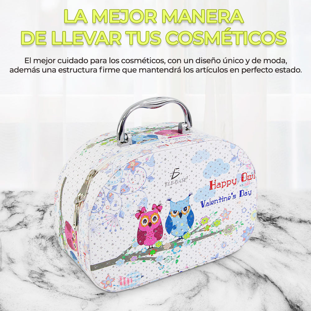 Cosmetiquera Neceser Estampado Kit De 3 Pzas Viaje Estuche MAQ.09.6