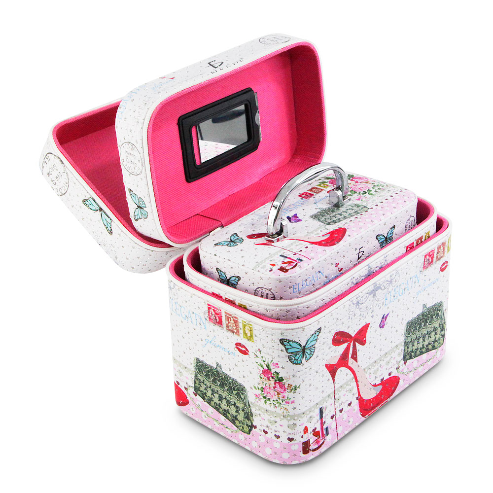 Cosmetiquera Neceser Estampado Kit De 3 Pzas Viaje Estuche MAQ.09.2