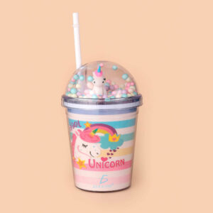 Vaso Resistente Con Popote Y Tapa De Cúpula Para Cafe