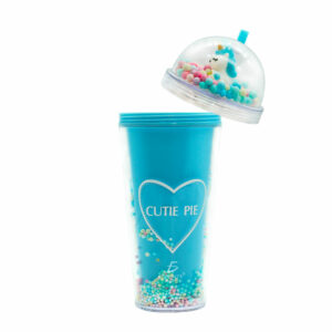 Vaso Resistente Con Popote Y Tapa De Cúpula Con Amro