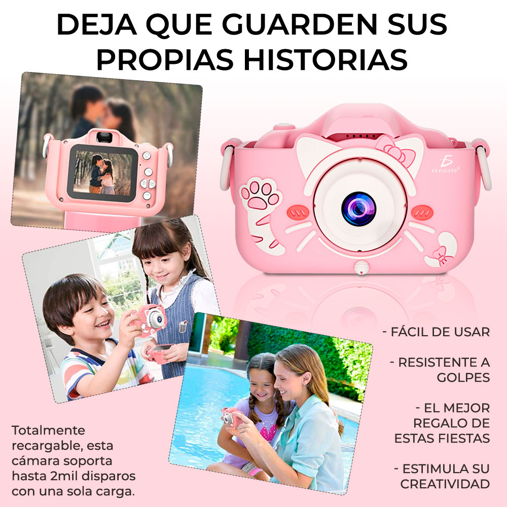 Cámara Digital Deportiva Para Niños De 2 Pulgadas Calidad de Imagen