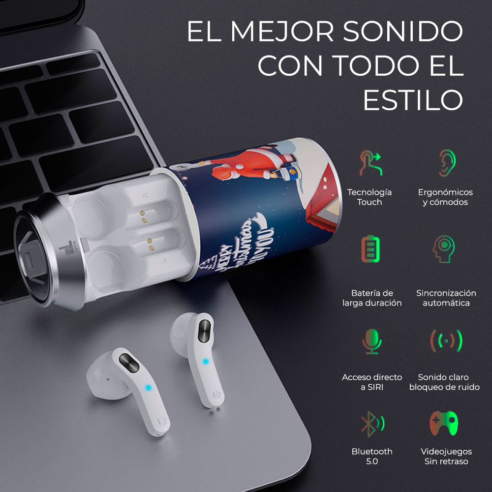 Audífonos Inalámbricos Bluetooth Y Cargador De Batería - Image 2