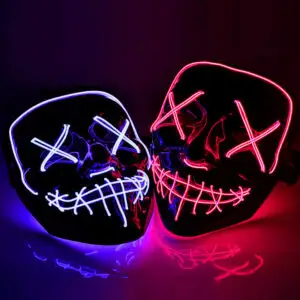 Máscara Luz Led La Purga Halloween