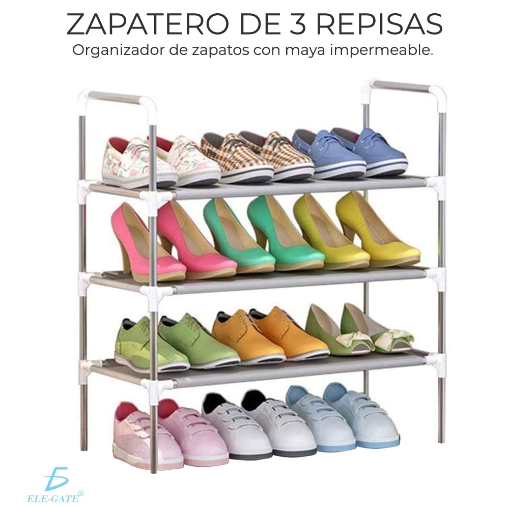 Estante De Almacenamiento 3 Capas Zapatero Fácil De Montar