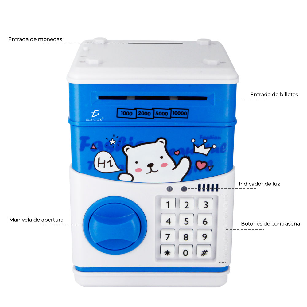 Alcancia Electronica Caja Seguridad Clave Para Niños