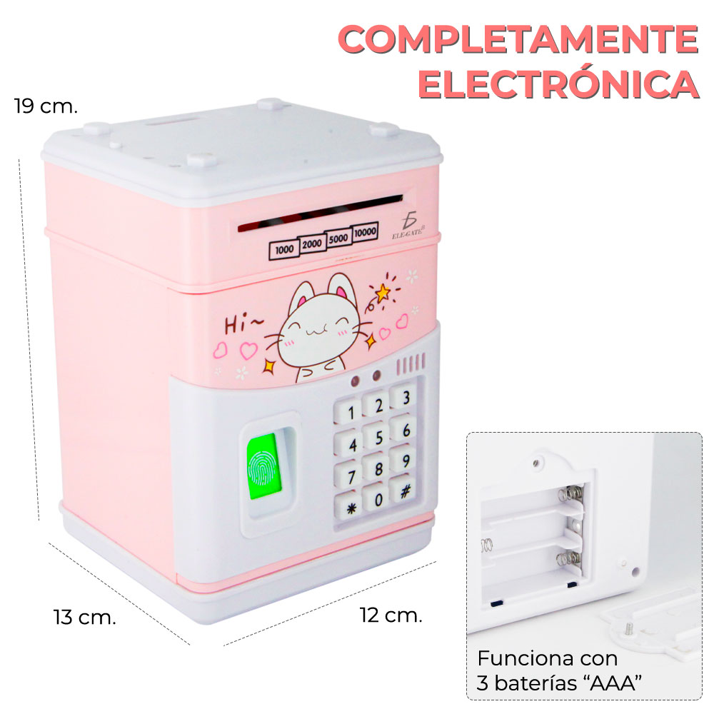 Alcancia Electronica Caja Seguridad Clave Para Niñas