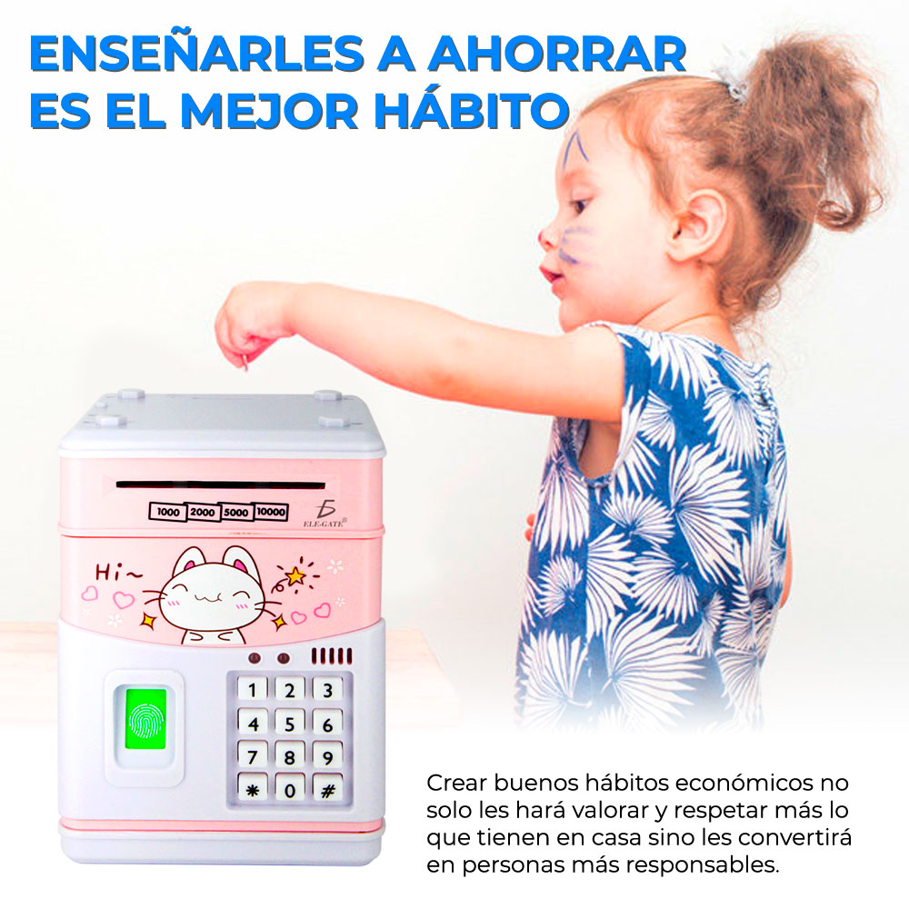 Alcancia Electronica Caja Seguridad Clave Para Niñas