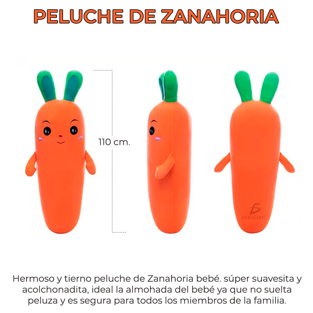 Peluche Grande En Forma De Zanahoria 105CM