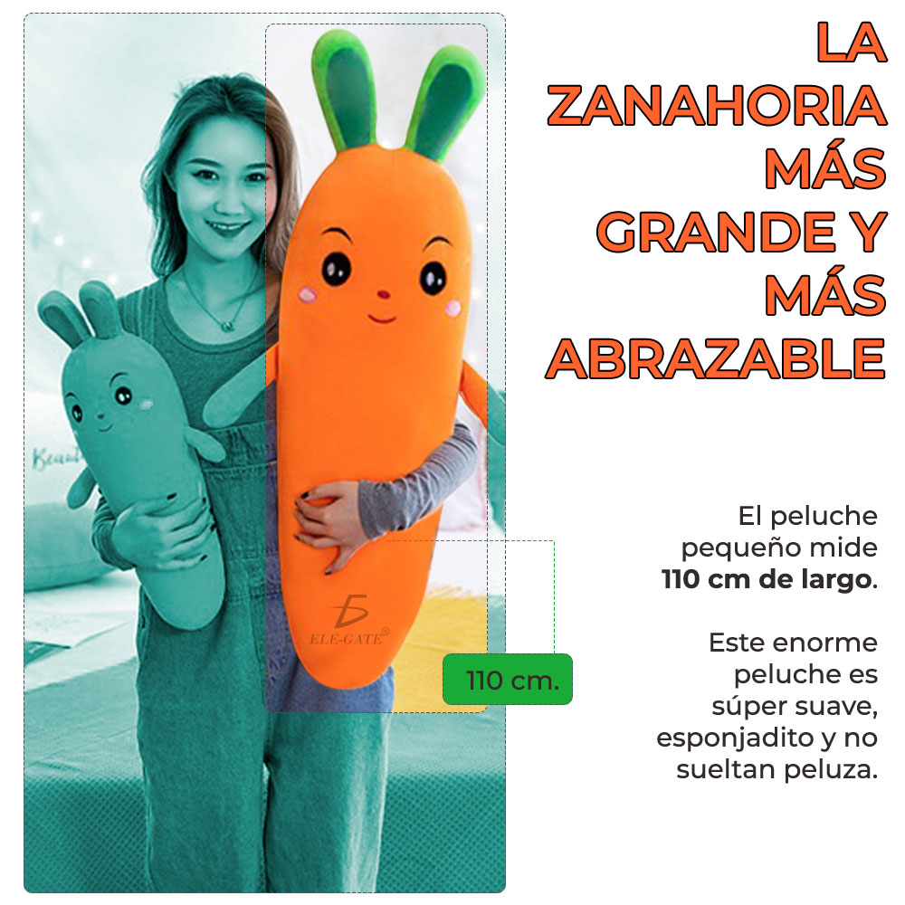 Peluche Grande En Forma De Zanahoria 105CM