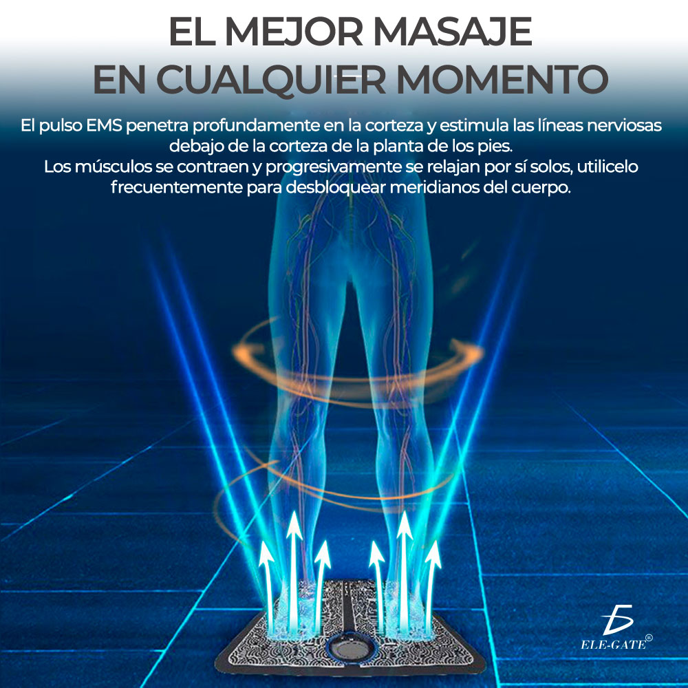 Masajeador Pies Eléctrico Estimulador Muscular Portatil